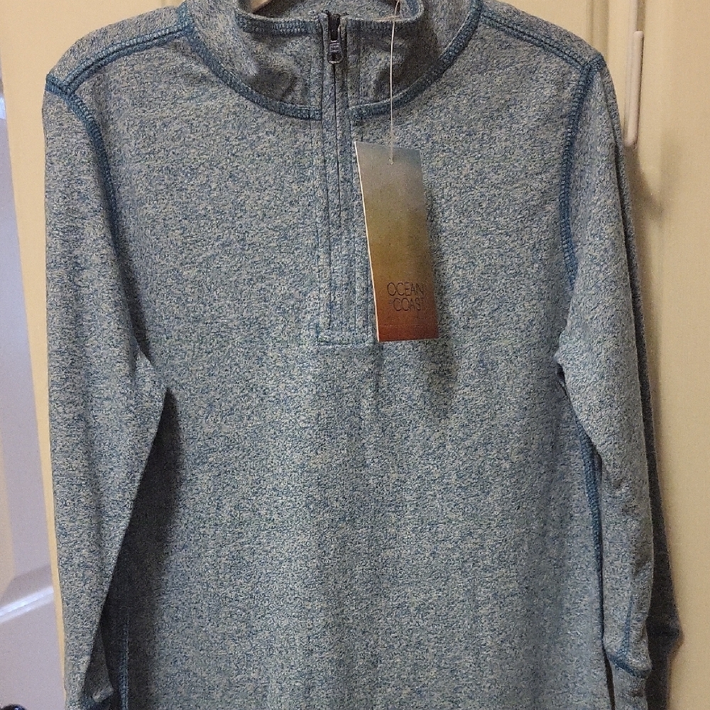 Ocean Current Blue Zip Up Sweater